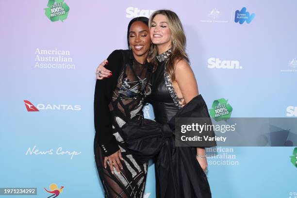 Kelly Rowland and Delta Goodrem at the 21st Annual G'Day USA Arts Gala held at Skirball Cultural Center on February 1, 2024 in Los Angeles,...