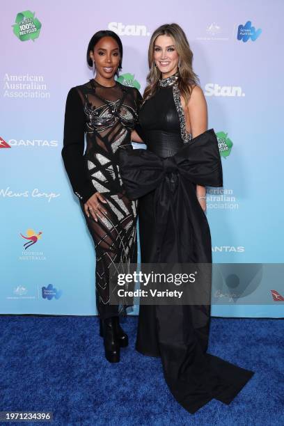 Kelly Rowland and Delta Goodrem at the 21st Annual G'Day USA Arts Gala held at Skirball Cultural Center on February 1, 2024 in Los Angeles,...