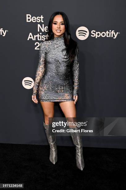 Becky G at the Spotify Best New Artist Party held at Paramount Studios on February 1, 2024 in Los Angeles, California.