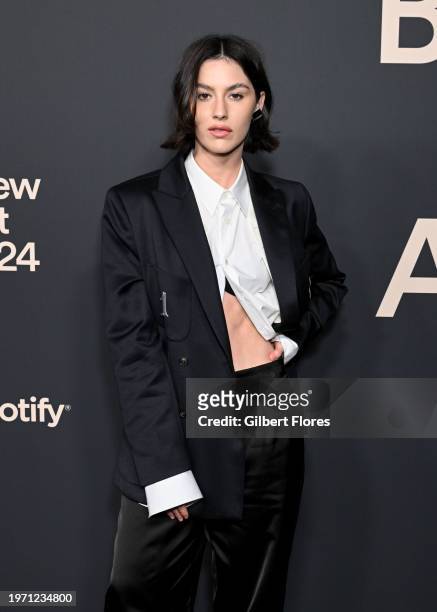 Gracie Abrams at the Spotify Best New Artist Party held at Paramount Studios on February 1, 2024 in Los Angeles, California.
