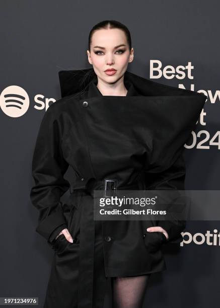 Dove Cameron at the Spotify Best New Artist Party held at Paramount Studios on February 1, 2024 in Los Angeles, California.