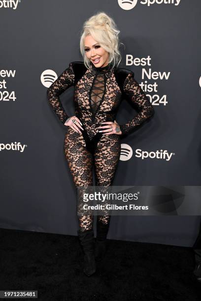 Bunnie XO at the Spotify Best New Artist Party held at Paramount Studios on February 1, 2024 in Los Angeles, California.