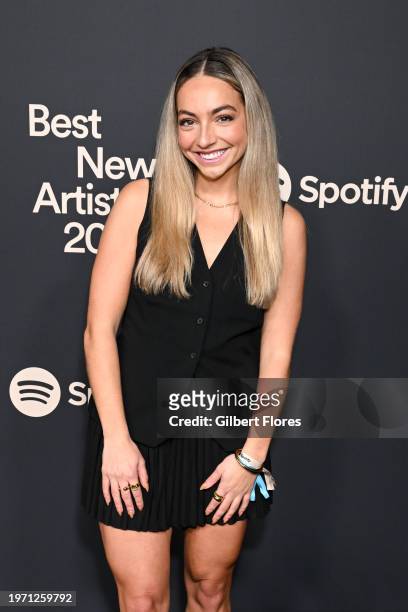 Kat Wellington at the Spotify Best New Artist Party held at Paramount Studios on February 1, 2024 in Los Angeles, California.