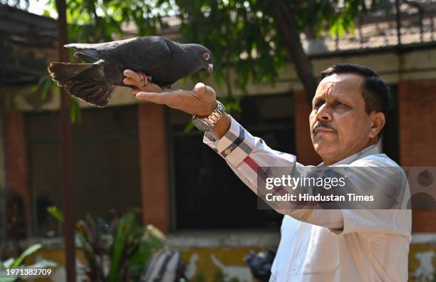 Chief Medical Supritendent Colonel Dr B B Kulkarni released the detained pigeon after getting clearance from Police dept, at BSPCA, on January 30,...