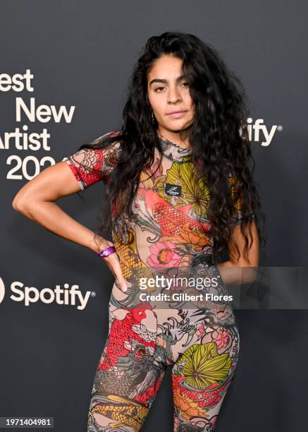 Jessie Reyez at the Spotify Best New Artist Party held at Paramount Studios on February 1, 2024 in Los Angeles, California.