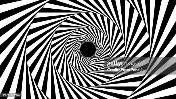 hypnotic spiral. vector stock illustration. hypnosis. - op art stock illustrations