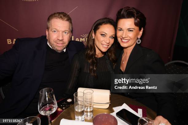 Thorsten Weck, Lilly Becker and Margit Tönnies attend the Lambertz Monday Night 2024 on January 29, 2024 in Cologne, Germany.
