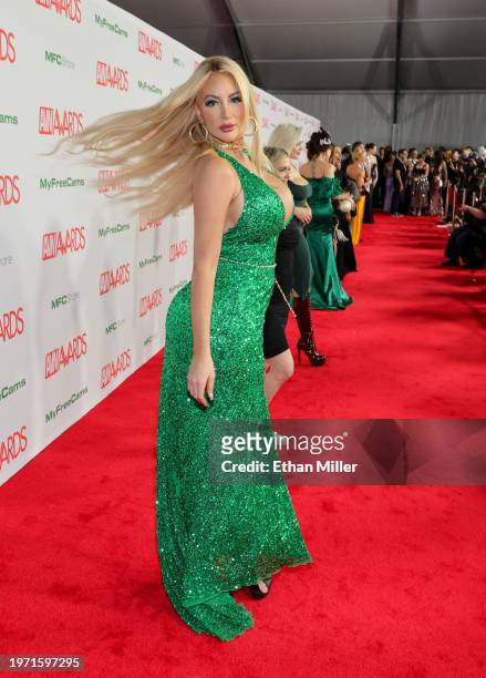 Nicolette Shea attends the 2024 Adult Video News Awards at Resorts World Las Vegas on January 27, 2024 in Las Vegas, Nevada.
