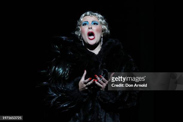 Giuseppina Grech plays the role of Queen of the Night during the final dress rehearsal of "The Magic Flute" at Sydney Opera House on January 30, 2024...