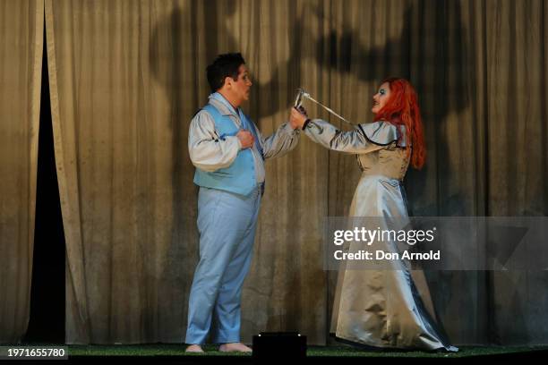 Michael Smallwood plays the role of Tamino during the final dress rehearsal of "The Magic Flute" at Sydney Opera House on January 30, 2024 in Sydney,...