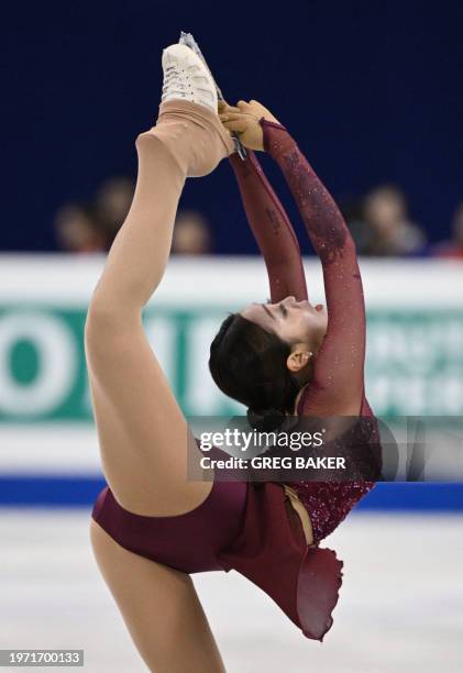 Hong Kong's Joanna So performs during the women's free skating in the ISU Four Continents Figure Skating Championships in Shanghai on February 2,...