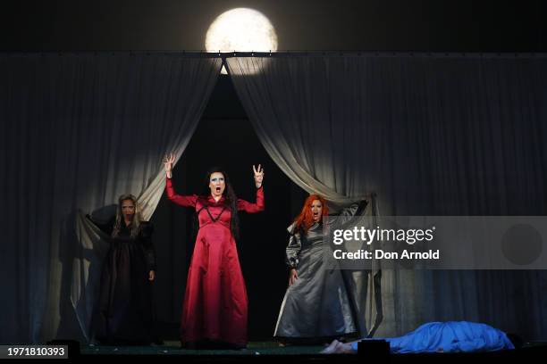 Michael Smallwood plays the role of Tamino during the final dress rehearsal of "The Magic Flute" at Sydney Opera House on January 30, 2024 in Sydney,...