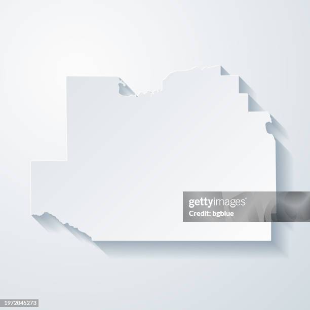 marion county, florida. map with paper cut effect on blank background - ocala fl stock illustrations