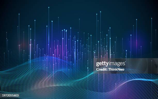 ilustrações de stock, clip art, desenhos animados e ícones de abstract technology background with light effect - big data