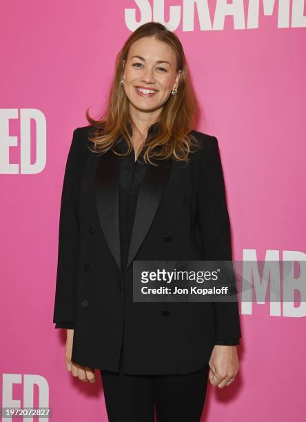 Yvonne Strahovski attends "Scrambled" Los Angeles Premiere at AMC Century City on January 29, 2024 in Los Angeles, California.