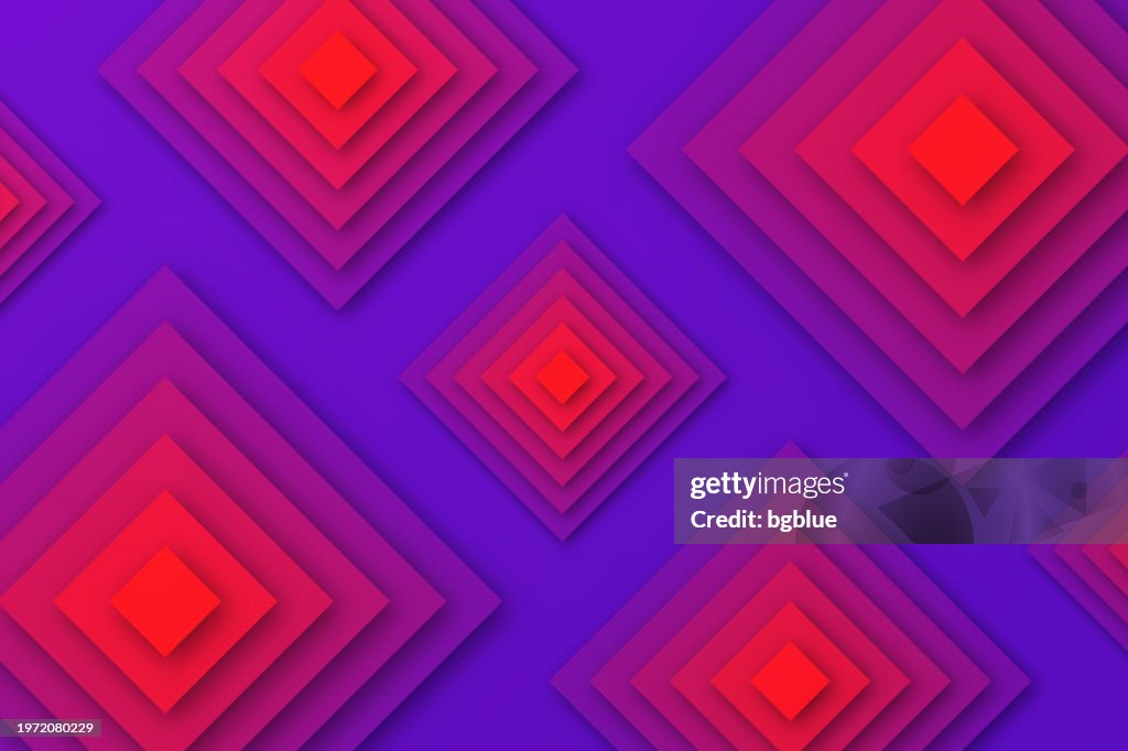Abstract design with squares and Purple gradients - Trendy background