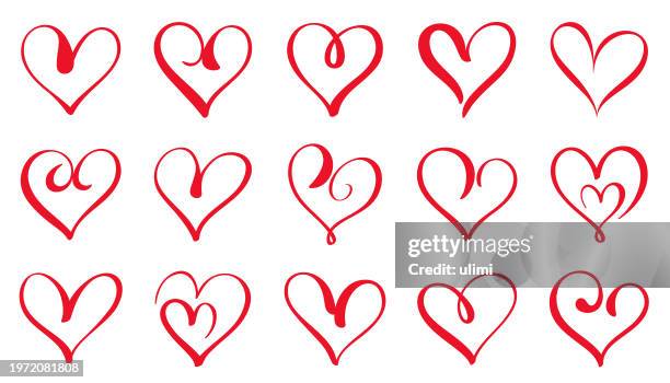 hearts - dual personality stock illustrations
