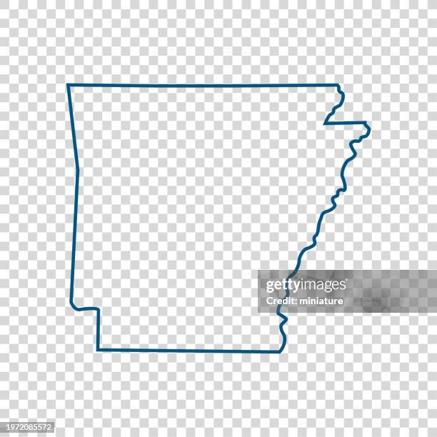 arkansas map - state of arkansas outline stock illustrations