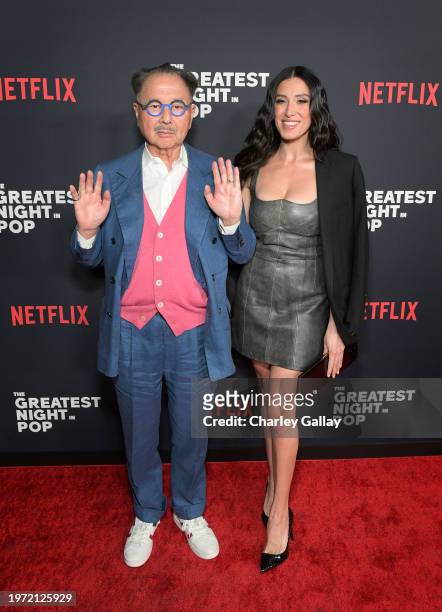 Michael Chow and Vanessa Chow attend "The Greatest Night in Pop" Los Angeles Screening at The Egyptian Theatre Hollywood on January 29, 2024 in Los...