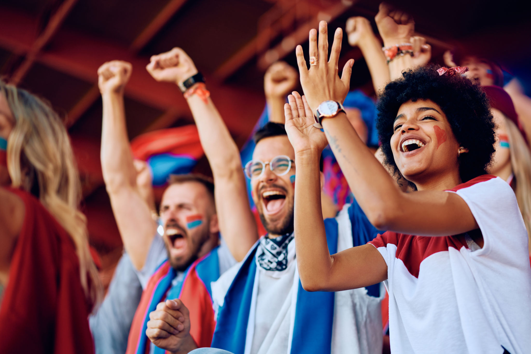 fan cheering