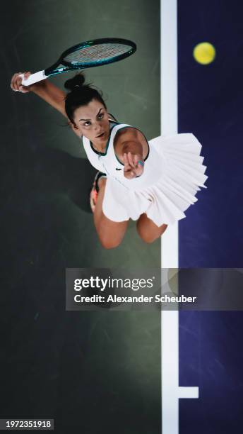 Jaqueline Cristian of Romania in action during day two of the Upper Austria Ladies Linz 2024 on January 29, 2024 in Linz, Austria.