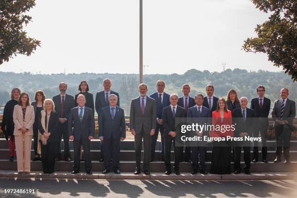 King Felipe VI receives in audience a representation of the Participants in the Commemorative Act of the CLXXV Anniversary of the creation of the...