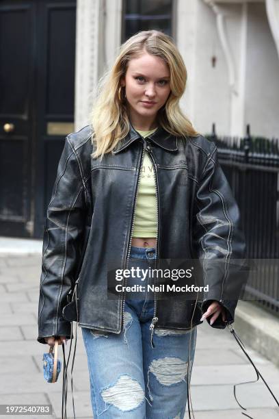 Zara Larsson at KISS Radio Studios on January 30, 2024 in London, England.