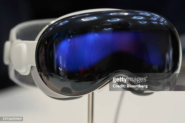 An Apple Vision Pro mixed reality headset at the company's Fifth Avenue store in New York, US, on Friday, Feb. 2, 2024. Apple Inc.'s first major new...