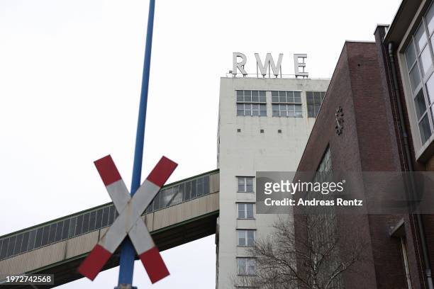 General view outside the turbine hall pictured at the former Frimmersdorf coal-fired power station on January 30, 2024 in Grevenbroich, Germany. The...