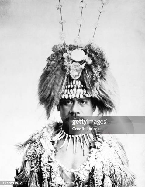 portrait of common people from 1894: william, samoan - samoa 幅插畫檔、美工圖案、卡通及�圖標