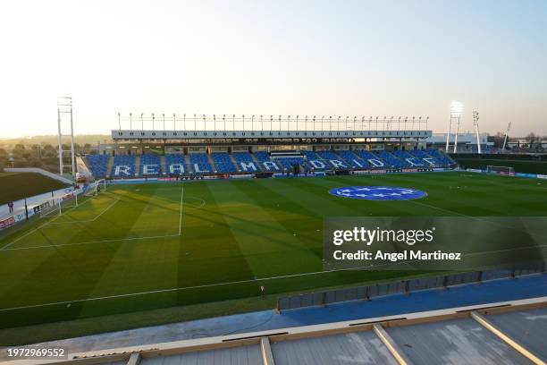 General view inside the stadium prior to the UEFA Women's Champions League group stage match between Real Madrid CF and BK Häcken FF at Estadio...