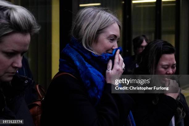 Esther Ghey, mother of murdered teenager Brianna Ghey leaves Manchester Crown Court on February 2, 2024 in Manchester, United Kingdom. Brianna Ghey,...