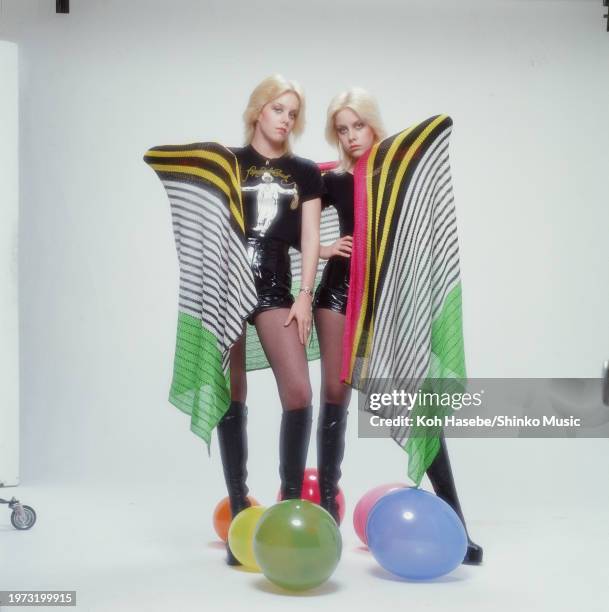 After leaving The Runaways, Cherie Currie and her twin sister Marie made their debut as the duo Cherie and Marie, photographed on arrival in Japan,...