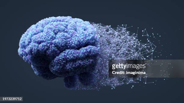 digital brain connections - deep learning stock pictures, royalty-free photos & images