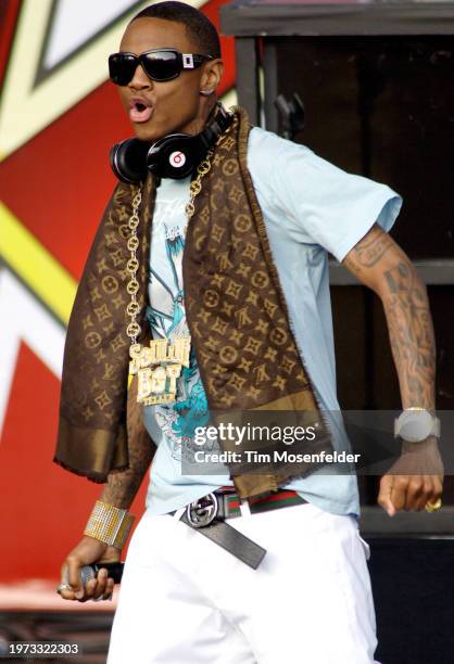 Soulja Boy performs during KIIS FM's 12th Annual Wango Tango 2009 at Verizon Wireless Amphitheater on May 9, 2009 in Irvine, California.