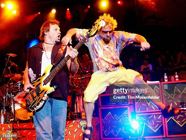 Sammy Hagar and the Waboritas perform at 107.7's Bone Bash at Shoreline Amphitheatre May 4, 2003 in Mountain View, California.