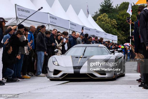 The Koenigsegg Regera at Goodwood Festival of Speed 2023 on July 13th in Chichester, England. The annual automotive event is hosted by Lord March at...