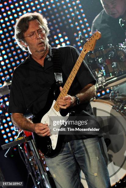 Eric Clapton of Eric Clapton & Steve Winwood performs at Oracle Arena on May 20, 2009 in Oakland, California.