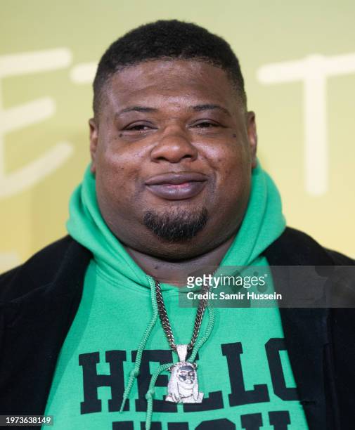 Big Narstie attends the UK Premiere of "Bob Marley: One Love" at on January 30, 2024 in London, England.