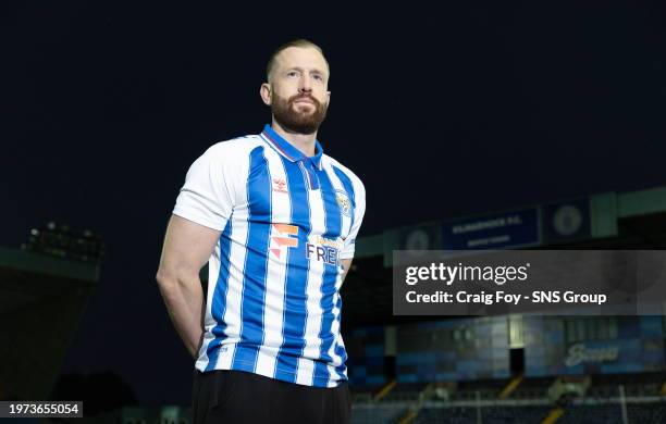 Kevin Van Veen is pictured after signing for Kilmarnock on Deadline Day at Rugby park, on February 02 in Kilmarnock, Scotland.