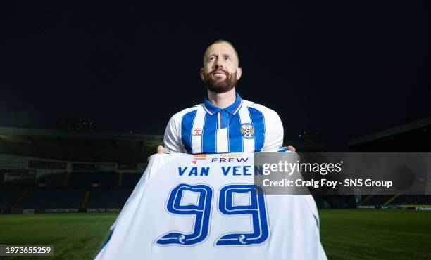 Kevin Van Veen is pictured after signing for Kilmarnock on Deadline Day at Rugby park, on February 02 in Kilmarnock, Scotland.