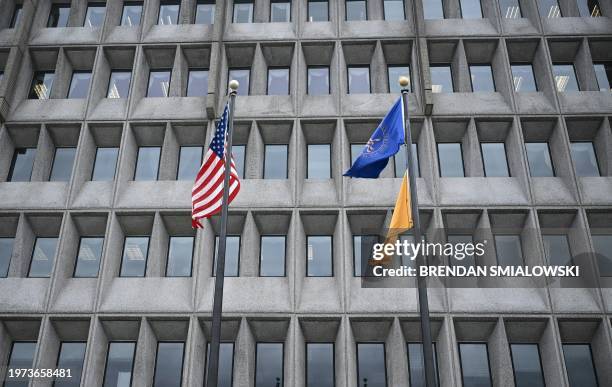 The US Department of Health and Human Services building is seen in Washington, DC, in February 2, 2024.