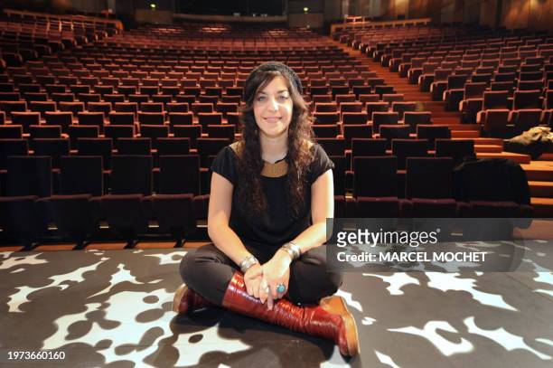 Ancré dans une réalité difficile, le cinéma palestinien se bat pour exister". Palestinian filmmaker Jackie Reem Salloum poses on February 6, 2009 in...
