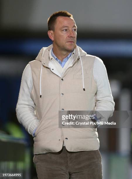 John Terry Former Chelsea player & Captain watches on during the Premier League Cup Group D match between Chelsea FC U21 and Leeds United U21 at...