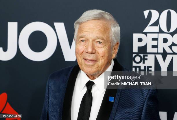 Of New England Patriots businessman Robert Kraft attends the 2024 MusiCares Person of the Year gala at the LA Convention Center in Los Angeles,...