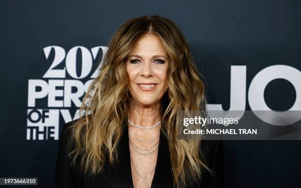 Singer-actress Rita Wilson attends the 2024 MusiCares Person of the Year gala at the LA Convention Center in Los Angeles, February 2, 2024.