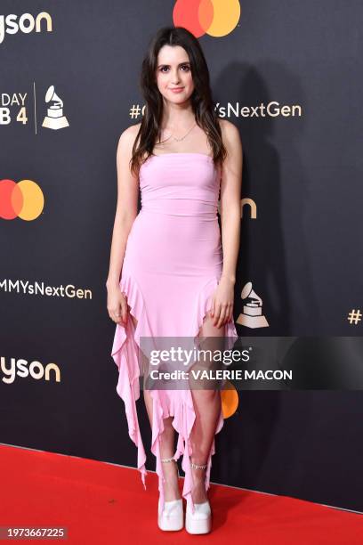 Actress and singer Laura Marano attends the third annual GRAMMYsNextGen Party in Los Angeles on February 2, 2024.