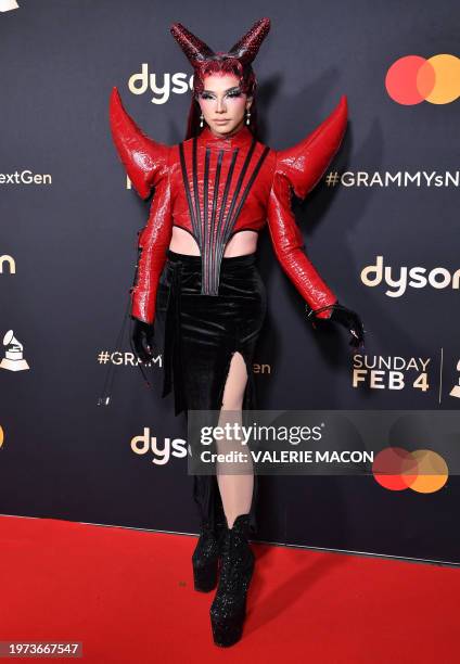 Personality Clawdeena attends the third annual GRAMMYsNextGen Party in Los Angeles on February 2, 2024.