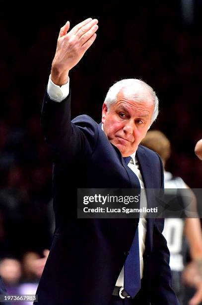 Zeljko Obradovic, Head Coach of Partizan Mozzart Bet Belgrade during the Turkish Airlines EuroLeague Regular Season Round 25 match between Virtus...