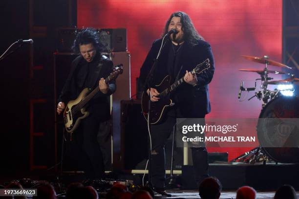 Musician Wolfgang Van Halen of Mammoth WVH performs on stage during the 2024 MusiCares Person of the Year gala at the LA Convention Center in Los...